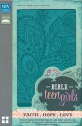 NIV Bible for Teen Girls--soft  leather-look, Caribbean blue