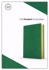 CSB Student Study Bible--soft leather-look, emerald - Slightly Imperfect