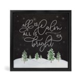 All is Calm All is Bright, Framed Canvas