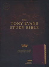 CSB Tony Evans Study Bible--soft leather-look, burgundy (indexed)
