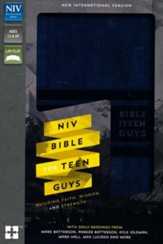 NIV Bible for Teen Guys--soft leather-look, blue