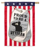 Proud To Be a Veteran Flag, Large