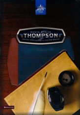 Santa Biblia Thompson RVR 1960, Piel Fabricada, Azul/ Marron (Thompson Imitation Leather Blue/Brown) - Slightly Imperfect