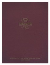 KJV Single-Column Wide-Margin Bible, Holman Handcrafted Collection--premium goatskin leather, black