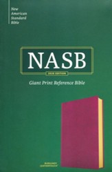 NASB 2020 Giant-Print Reference Bible--LeatherTouch, burgundy