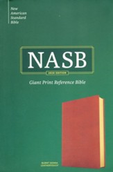 NASB 2020 Giant-Print Reference Bible--soft leather-look, burnt sienna