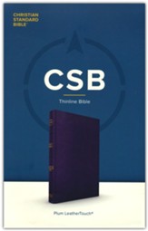CSB Thinline Bible--LeatherTouch, plum