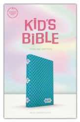 CSB Kids Bible, Thinline Edition--LeatherTouch, aqua - Slightly Imperfect