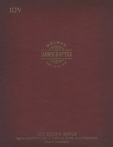 KJV Full-Color Study Bible, Holman Handcrafted Collection--premium goatskin, black - Slightly Imperfect