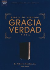 Biblia de Estudio NBLA Gracia y Verdad, Piel Fab. Negra  (NBLA Grace and Truth Study Bible, Bonded Leather, Black) - Slightly Imperfect