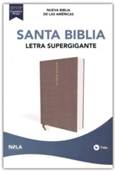 NBLA Santa Biblia, Letra Supergigante, Tapa Dura/Tela, Gris, Edicion Letra Roja (NBLA Super Giant-Print Bible-hardcover, gray) - Imperfectly Imprinted Bibles