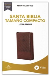 RVR 1960 Santa Biblia, Letra Grande, Tamaño Compacto, Café con Índice y Cierre (Compact Holy Bible, Large Print, LeatherSoft Brown with Zipper & Indexed)