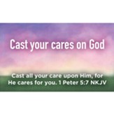 Children and Youth Scripture Cards, Cast Your Cares on God, 1 Peter 5:7 Pack of 25