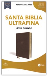 RVR60 Large-Print Ultrathin Bible--soft leather-look, brown