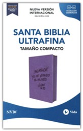 Santa Biblia NVI, Texto revisado 2022, Ultrafina, Tam. Compacto, Soft leather-look, Azul Lavanda