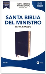 NVI Minister's Holy Bible--soft leather-look, navy blue (indexed)