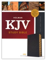KJV Study Bible, Full-Color--premium leather, black (indexed) - Slightly Imperfect