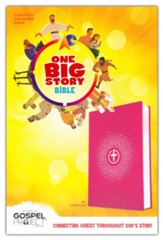 CSB One Big Story Bible--soft leather-look, pink