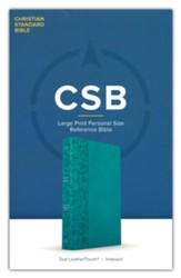 CSB Large Print Personal Size Reference Bible-- LeatherTouch, teal (indexed)