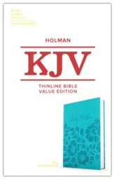 KJV Thinline Bible, Value Edition--LeatherTouch, teal