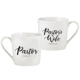 Pastor & Pastor's Wife Cafe Mugs, Set of 2