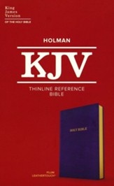 KJV Thinline Reference Bible--LeatherTouch, purple - Imperfectly Imprinted Bibles