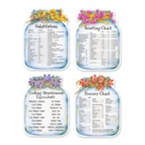 Die Cut Mason Jar Magnets with Equivalents, Set of 4