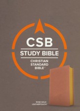 CSB Study Bible, Rose Gold LeatherTouch