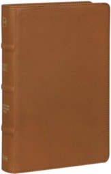 CSB Single-Column Personal Size Bible, Saddle Genuine Leather - Slightly Imperfect