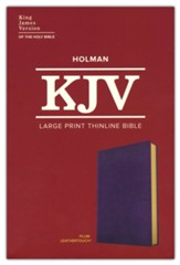 KJV Large Print Thinline Bible, Plum LeatherTouch