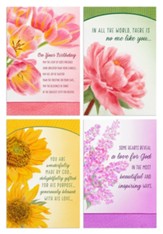 Classic Florals Birthday Cards, Box of 12