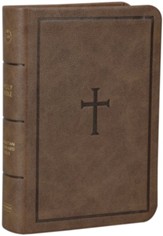 CSB Large Print Compact Reference Bible, Brown Soft Imitation Leather - Imperfectly Imprinted Bibles