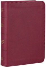 CSB Large Print Compact Reference Bible, Cranberry Soft Imitation Leather