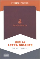 RVR 1960 Giant-Print Reference Bible--bonded leather, brown (indexed)