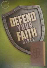 CSB Defend Your Faith Bible: The Apologetics Bible for Kids, Walnut LeatherTouch Imitation Leather