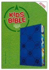 CSB Kids Bible--soft leather-look, blue with sports balls