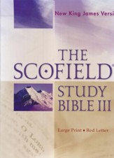 NKJV Scofield Study Bible III, Largeprint, Bonded  Leather, Thumb Indexed, Burgundy - Slightly Imperfect