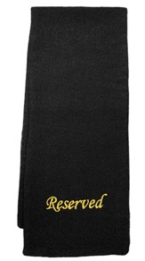 Reserved Pew Sash, Black