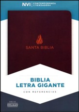 Biblia letra gigante NVI, piel fab. marron  NVI Giant Print Bible, Brown Bon. leather) - Imperfectly Imprinted Bibles