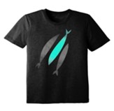 Three Fish Shirt, Heathered Black, Youth Small