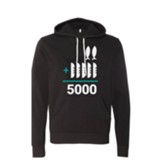 2 + 5 = 5,000 Hooded Sweatshirt, Black, Large