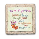I Can Do All Things Through Christ Sentiment Tile