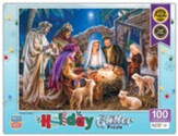 Christ is Born Glitter Puzzle, 100 pieces