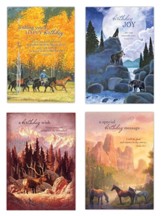 Majestic Mountains Birthday Cards, Box of 12
