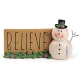 Believe Snowman, Plaque