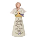Family Angel with Basket of Flowers Figurine