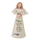 Mom Angel with Heart Figurine