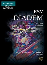 ESV Diadem Reference Edition with Apocrypha Black Calfskin Leather, Red-letter Text