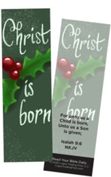 Christ is Born, Isaiah 9:6 Bookmarks, Pack of 25