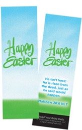 Happy Easter, Matthew 28:6,Bookmarks, Pack of 25
